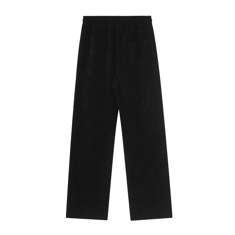 Men Sweatpants Simple Casual Pants Men's Loose Trousers Elastic Waist Sports Straight Pants