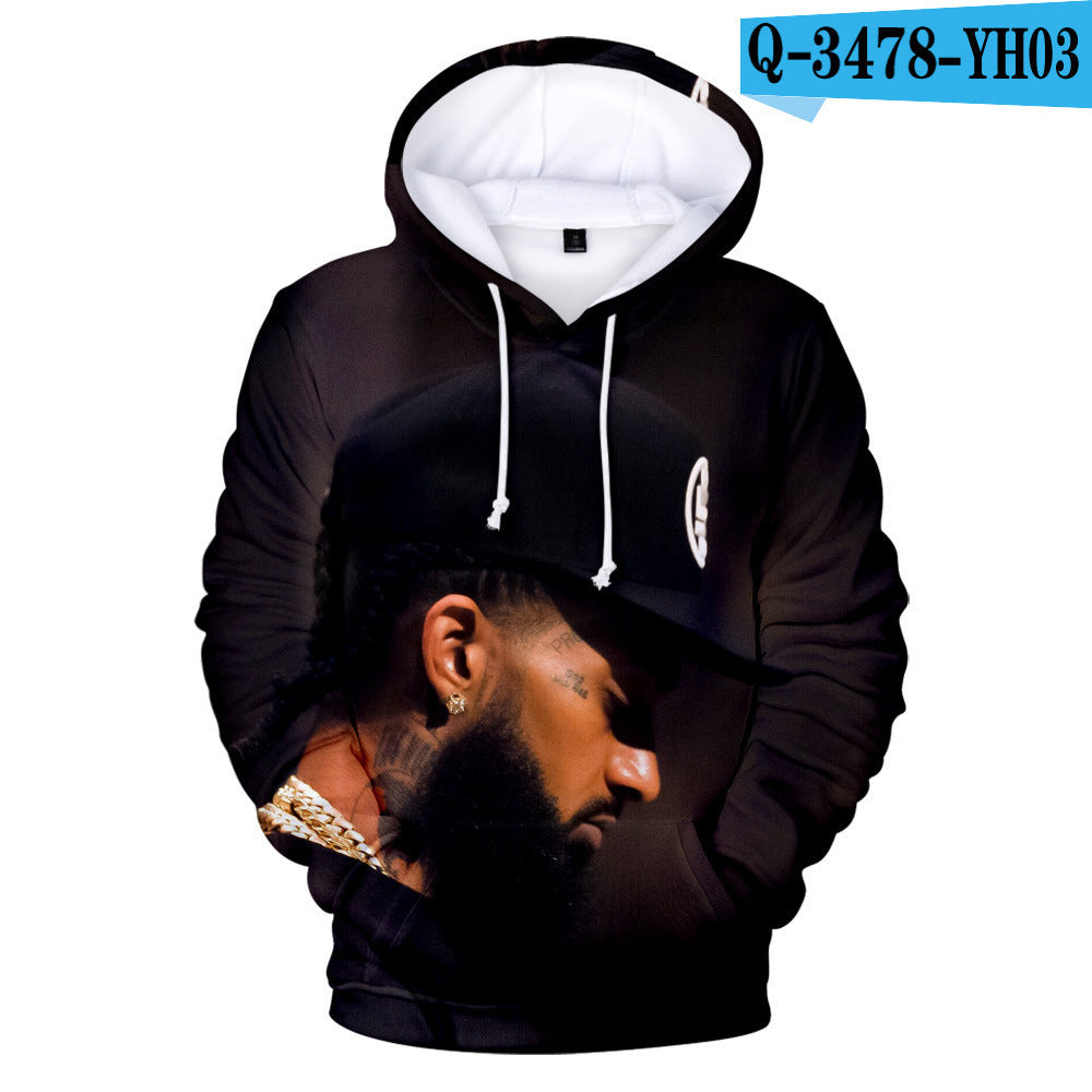 Nipsey Hussle Hoodie Digital 3D Printing