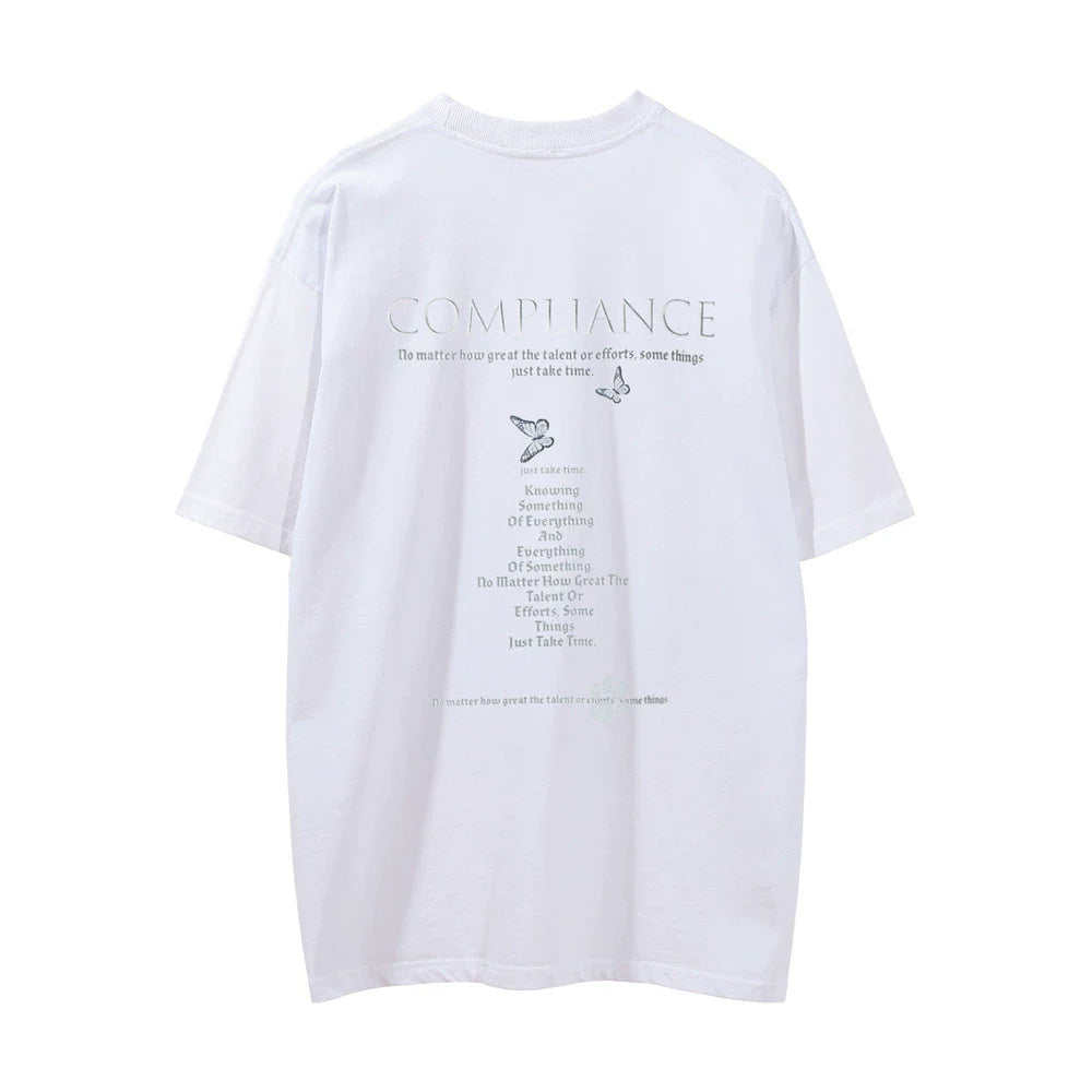 Men Vintage T-Shirt Short-Sleeved T-shirt Men's Loose Wash Distressed round Neck Top Casual