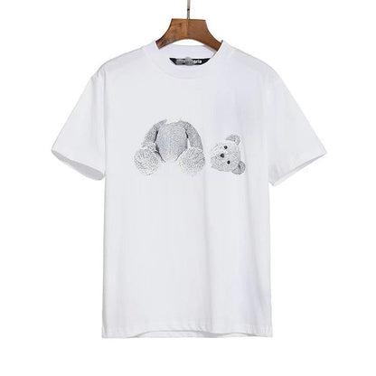 Palm Angle T Shirts Teddy Bear Printed Loose Couple