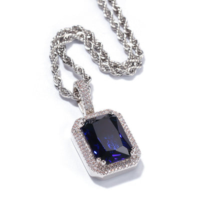 Jewelry Mocha Fluorescent Gemstone Pendant Necklace ins Spectrum St. Valentine's Royalty