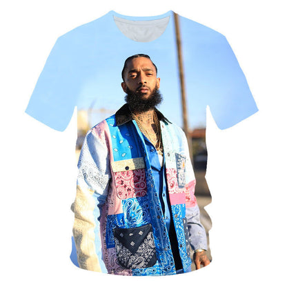 Nipsey Hussle T Shirts American Rapper 3D Printed T-shirt