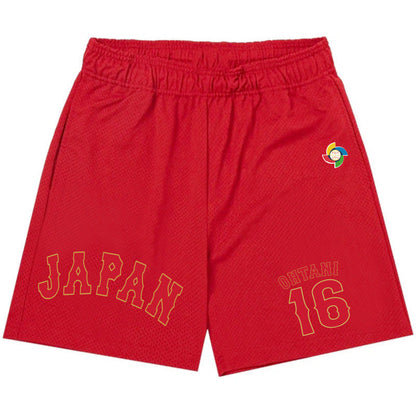 MLB Shorts WBC Otani Shohei No. 16 Ball Shirt Shorts Men's Summer Beach Pants Sports