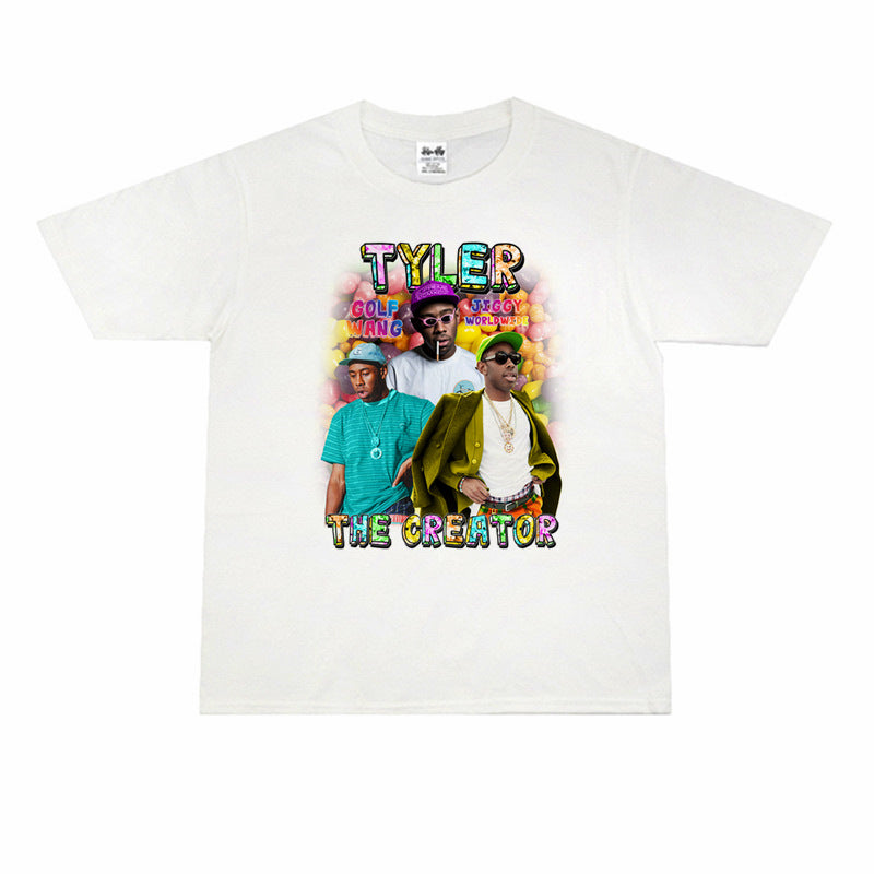Rock Star T Shirt Tyler the Creator OFWGKTA Street Printing T-shirt Short Sleeve Loose