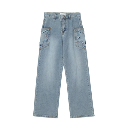 Men Jeans Patch Loose