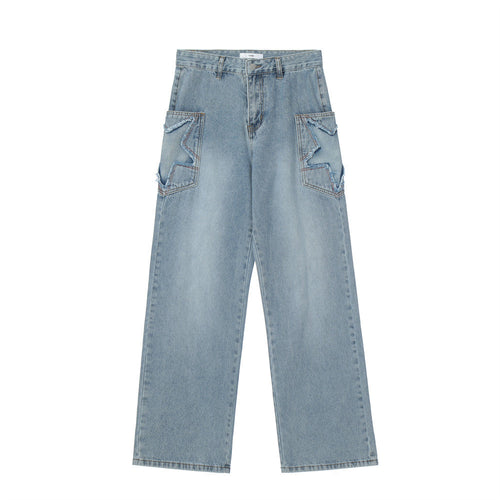 Men Jeans Patch Loose