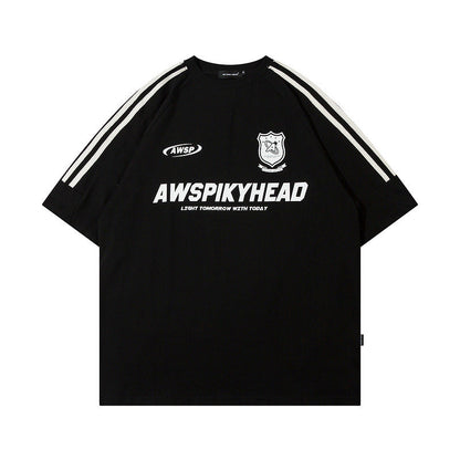 Men T-Shirt Sports Jersey round Neck Short Sleeve T-shirt