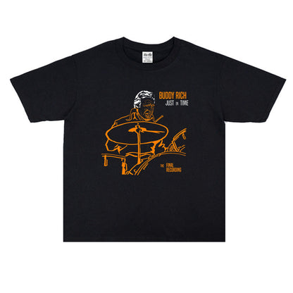Rock Star T Shirt Buddy Rich Print Cotton T-shirt Loose Short Sleeve round Neck