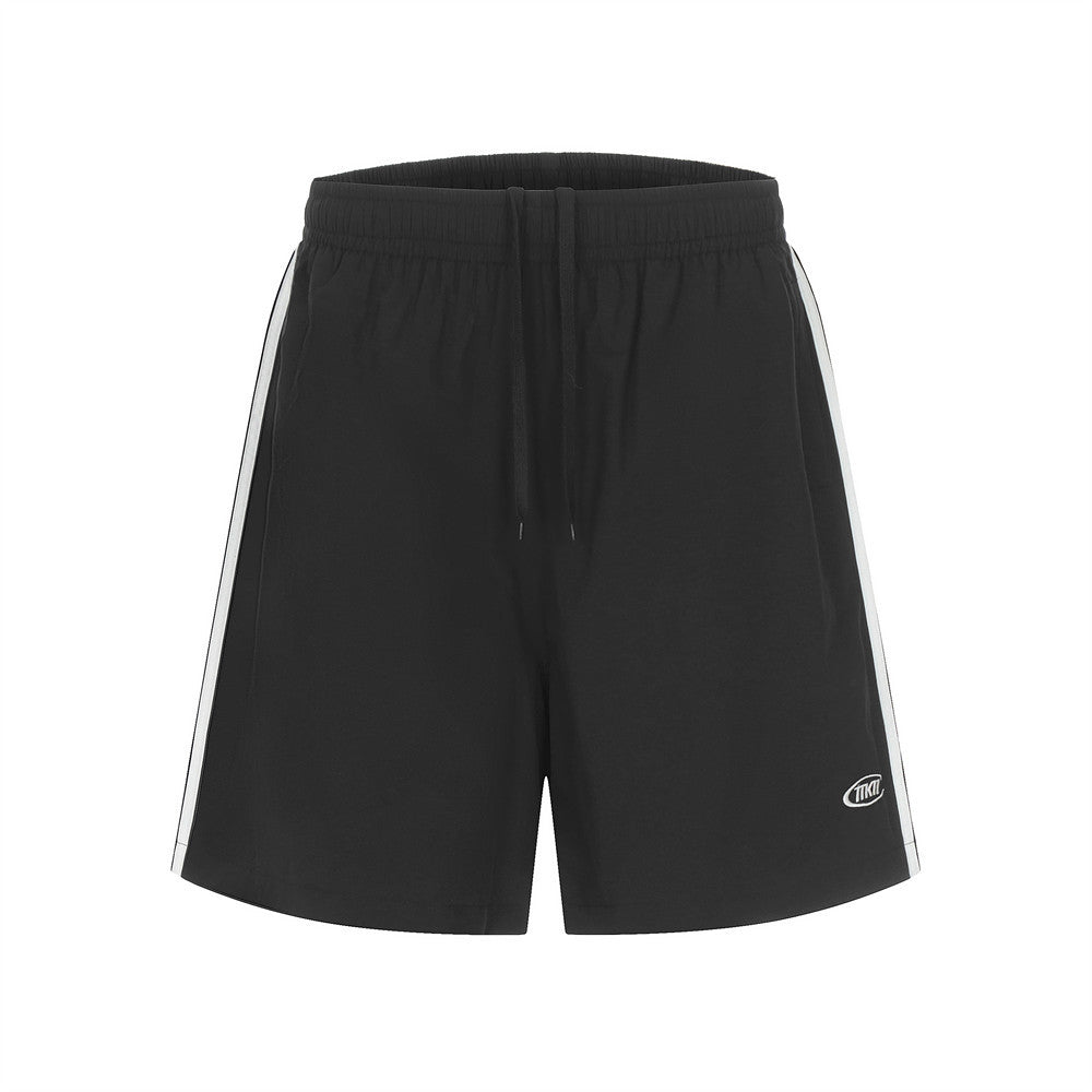 Men Shorts Side Striped Loose Sports Shorts Elastic Waist