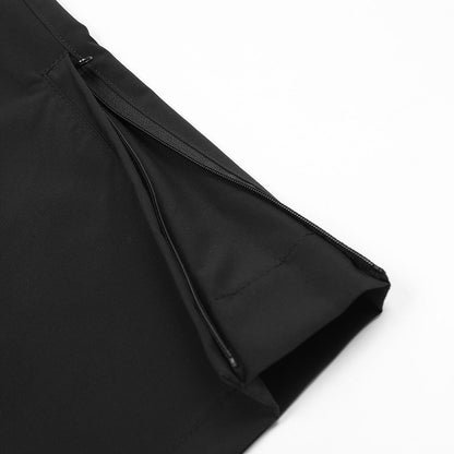 Men Sweatpants Multi-Pocket Workwear Casual Pants Loose Zip Straight-Leg Pants Trousers