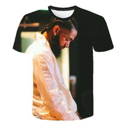 Nipsey Hussle T Shirts 3D Digital Printing Words