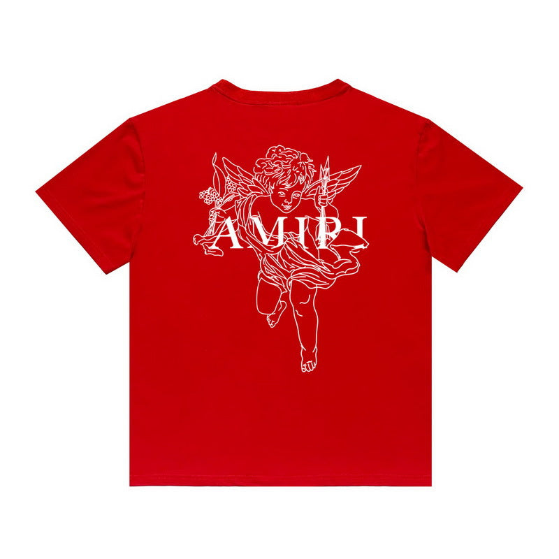Amiri T Shirt Printed Casual Hip Hop round Neck Short Sleeve T-shirt