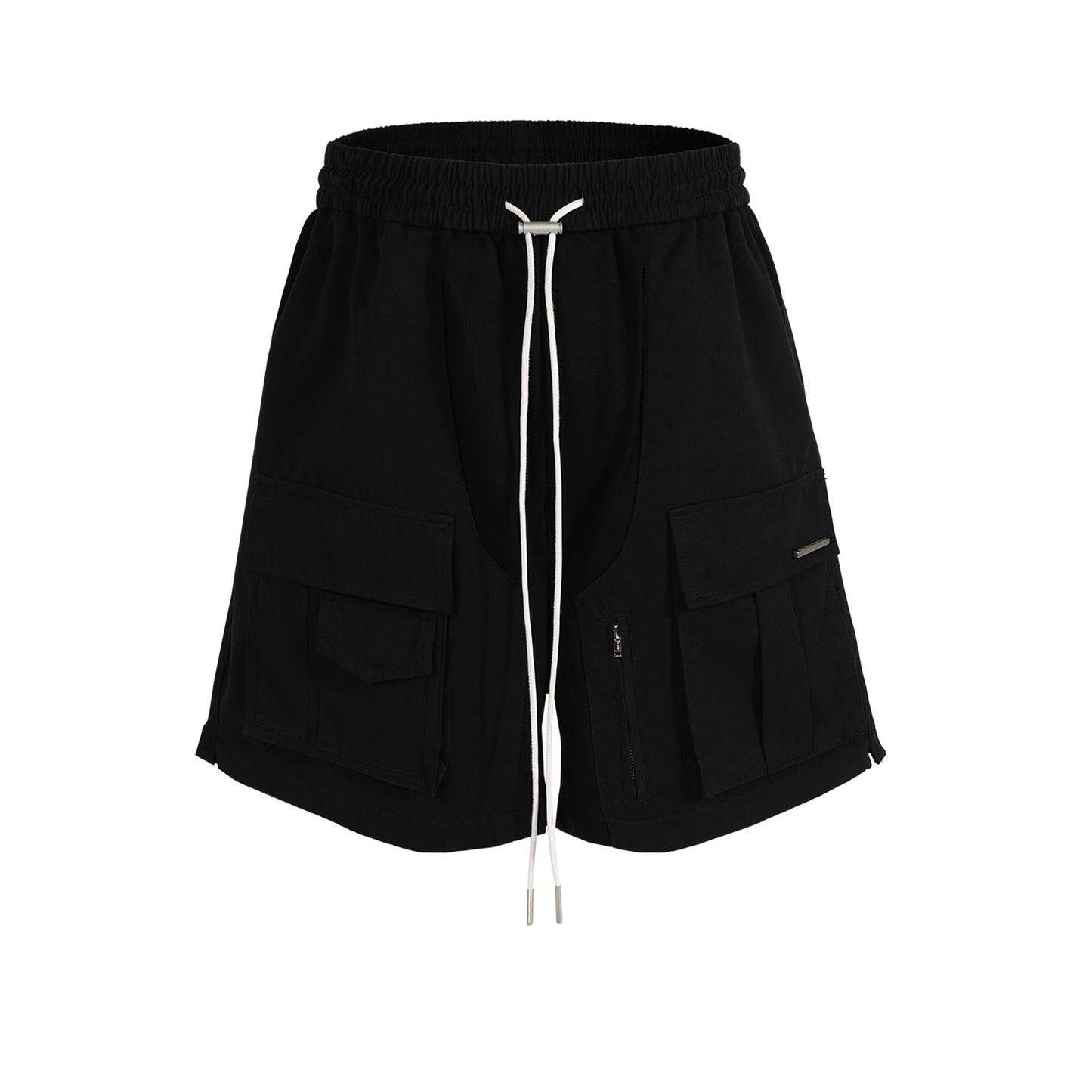 MIJKO Men Shorts Casual Pants Drawstring Multi-Pocket Unisex Shorts