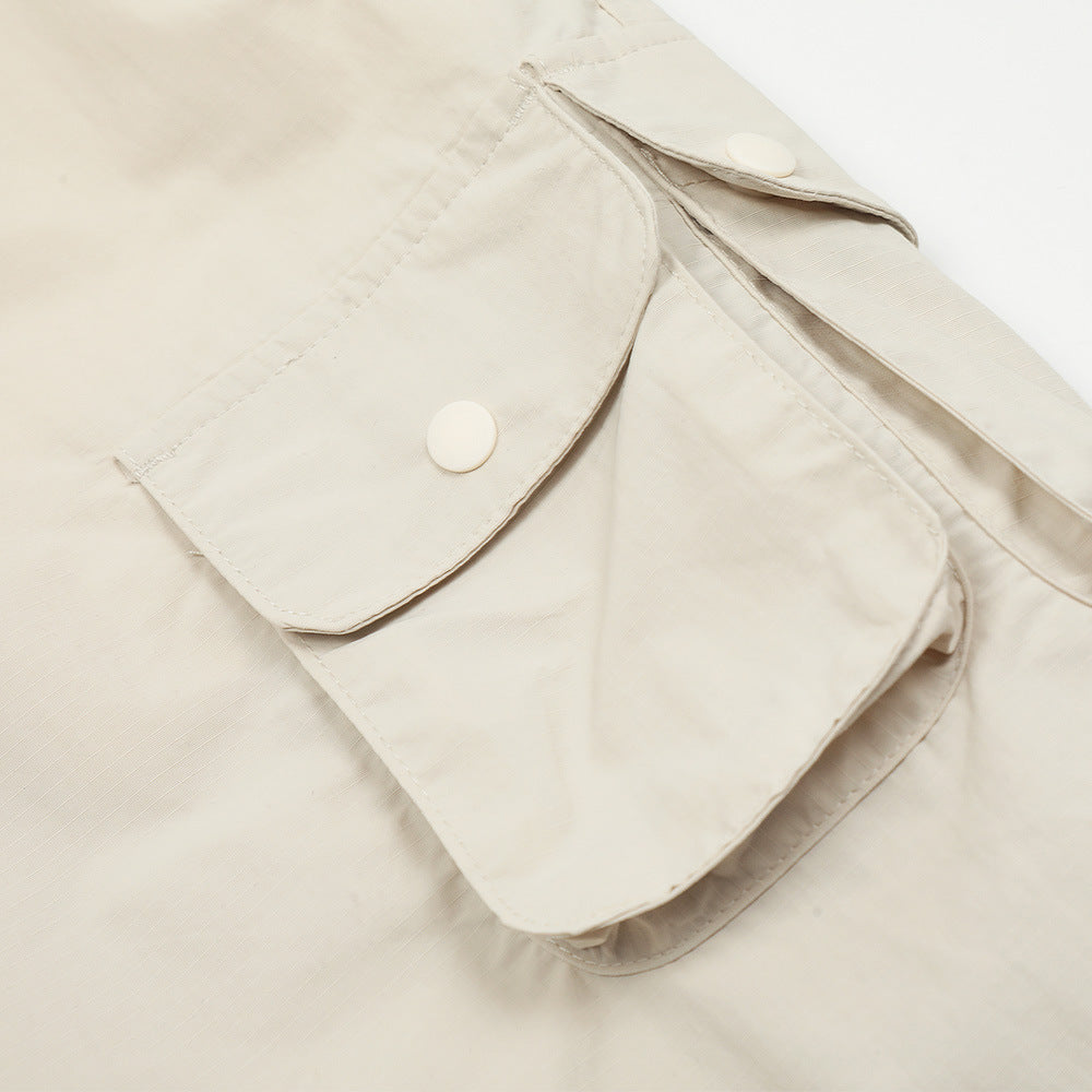 Men Shorts Multi-Pocket Shorts Tooling Style Loose Sports