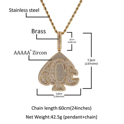 Jewelry peach heart pendant copper inlaid zircon trend hiphop Spectrum St. Valentine's Far East
