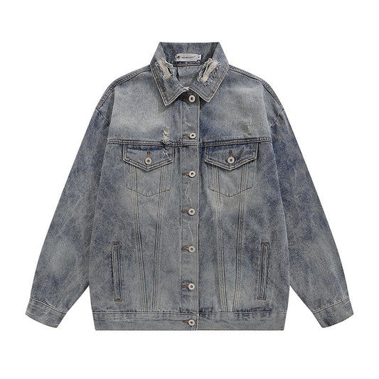 Women Jackets Vintage Denim Jacket Vintage Distressed