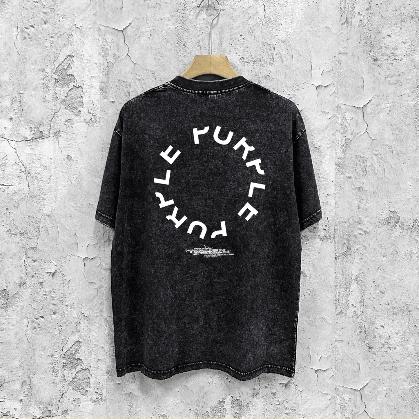 Purple Brand Distressed T Shirts Short Sleeve