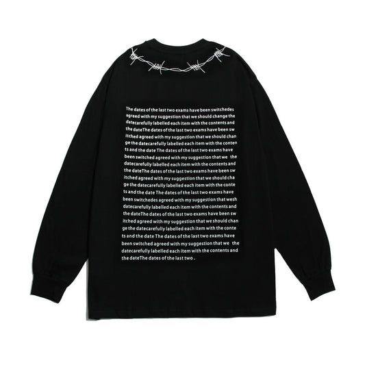 Men Long Sleeve T-Shirt Trendy Loose round Neck