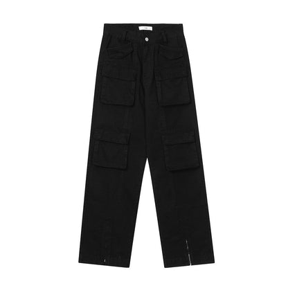 Men Jeans Multi-Pocket Trousers Cargo Jeans
