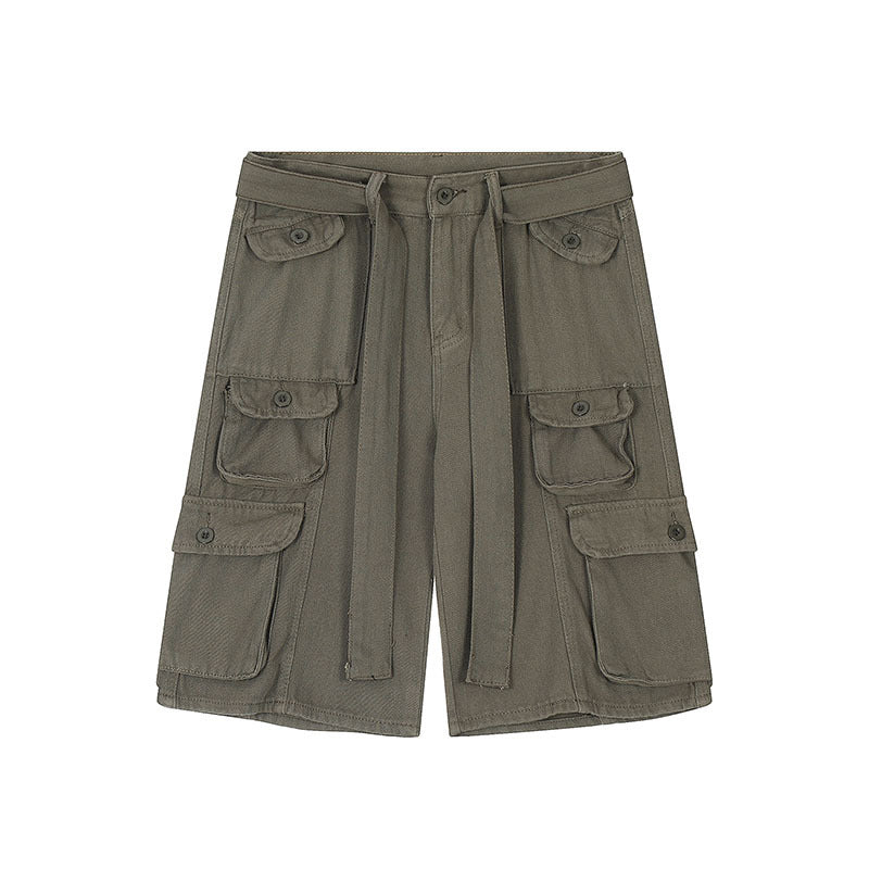 Cargo Pants Retro Distressed Hip Hop Multi-Pocket Cargo Pants