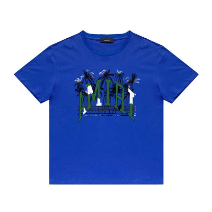 Amiri T Shirt Casual Hip Hop High Street round Neck Short Sleeve T-shirt