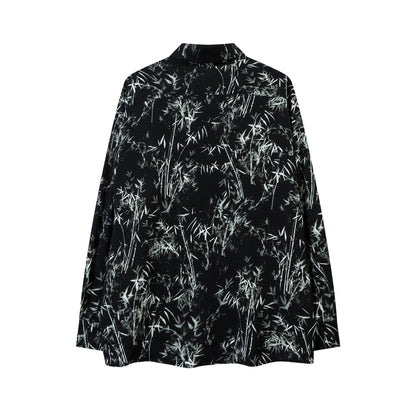 Unisex Vintage Shirt Long Sleeve Shirt Jacket Men