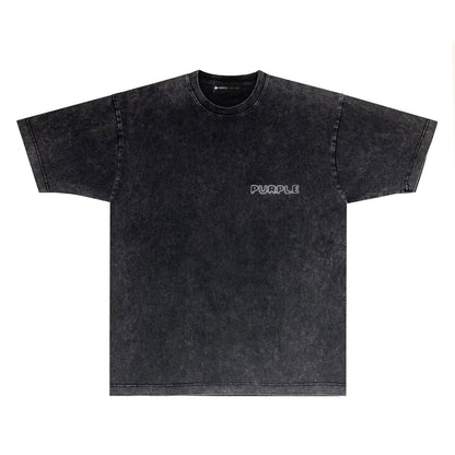 Purple Brand Distressed T Shirts Short Sleeve