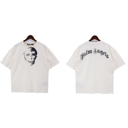 Palm Angle T Shirts Half Skull Pattern