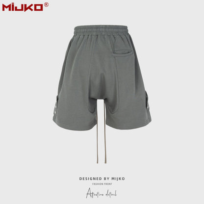 MIJKO Mens Shorts Zip-breasted Casual Unisex Shorts