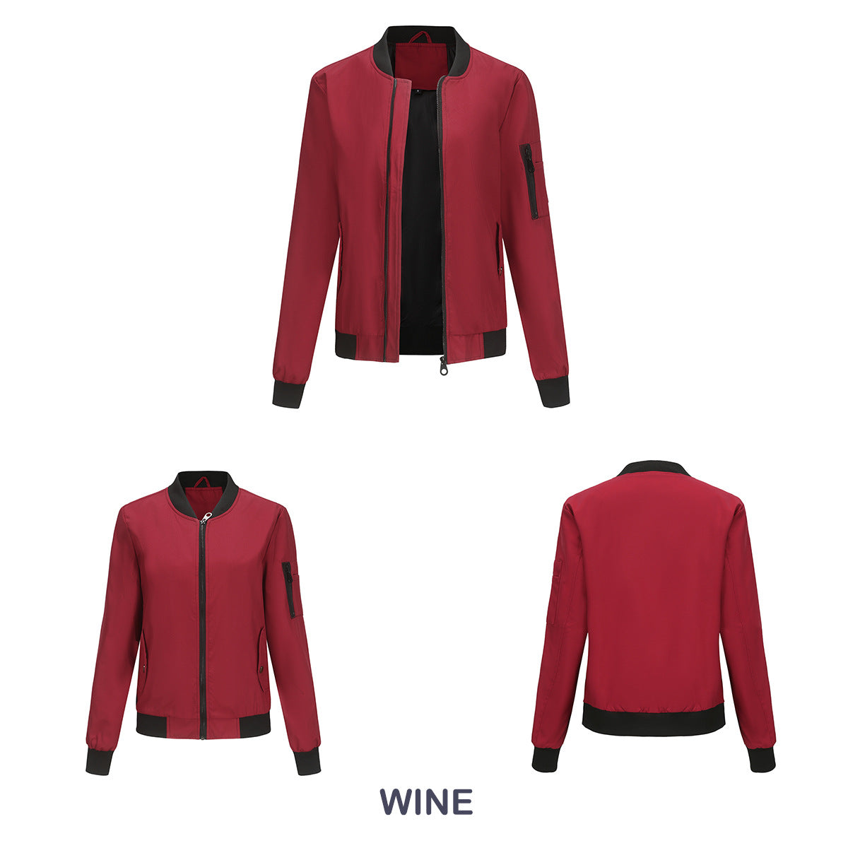 Women's Trench Coat Spring and Autumn Thin Flight Jacket Women's Casual Long Sleeve Coat Women's Loose Lapel Baseball Uniform