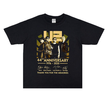 Rock Star T Shirt Irish Rock Band Printed Crew Neck T-shirt Pure Cotton Loose Short Sleeve