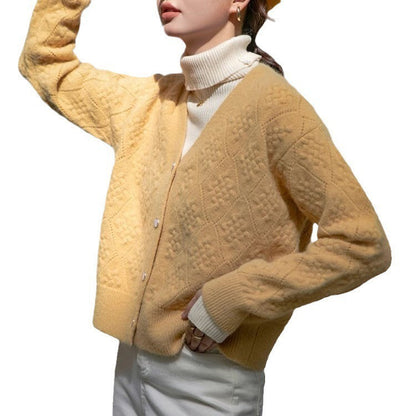 Women Knitted Cardigan Autumn Vintage Knitted Jacket
