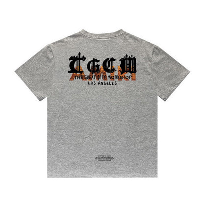 Amiri T Shirt Printed Casual Hip Hop round Neck Short Sleeve T-shirt