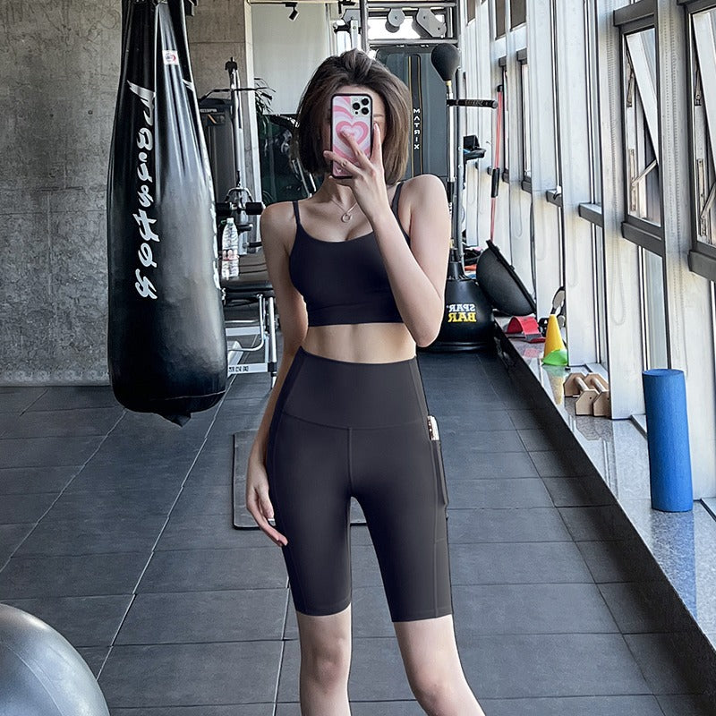 Women Yoga Sports Shorts Stretch Tight Cycling