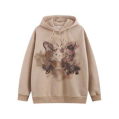 Men Hoodie Retro Cartoon Graffiti Hoodie