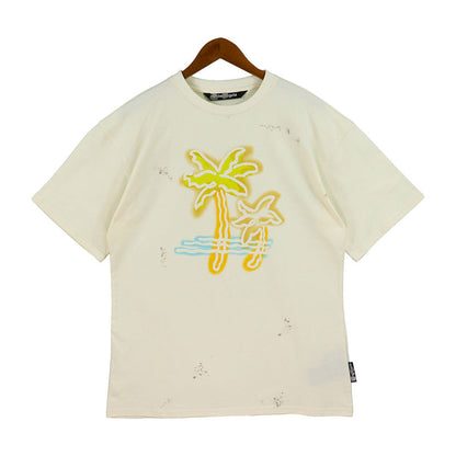 Palm Angle T Shirts Comic Coconut Pattern