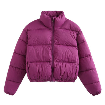 Women Cotton Coat Fashion Stand Collar Coat