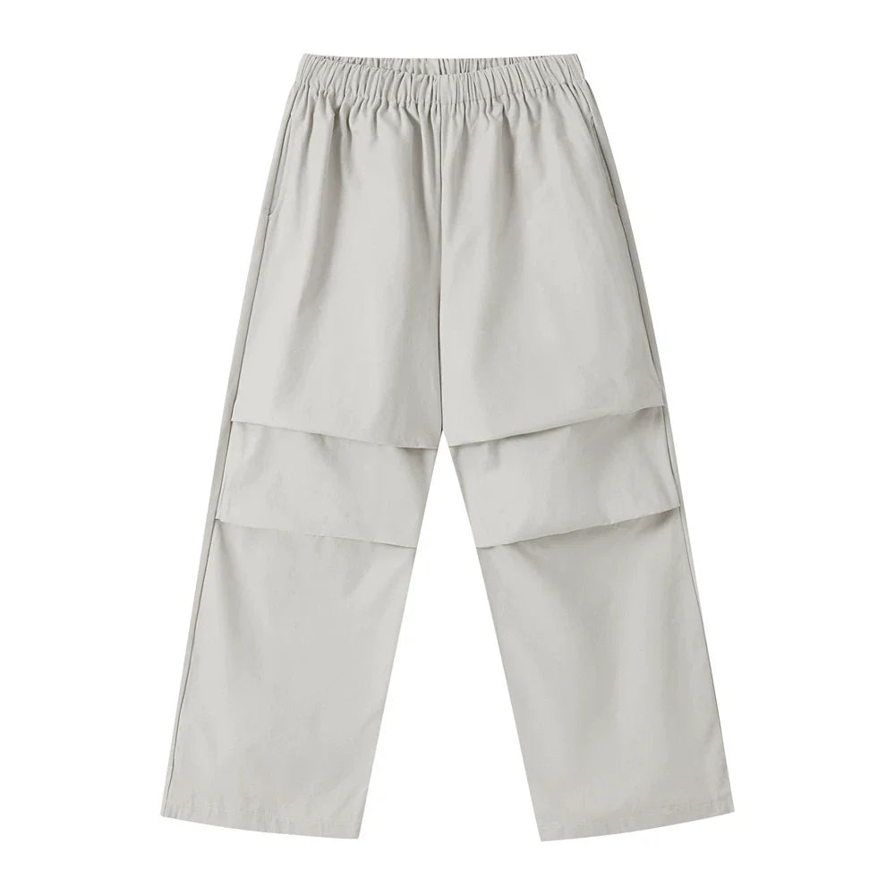 Men Sweatpants Casual Pants Men's Pleated Knee Loose Straight Sports Trousers