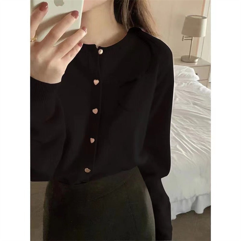 Women Knitted Cardigan Autumn and Winter Loose Casual Knitted Cardigan Jacket
