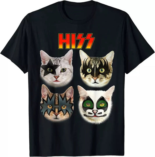 NEW Funny Cat Lover Cat Hiss Cat Gift Cat Music T-Shirt