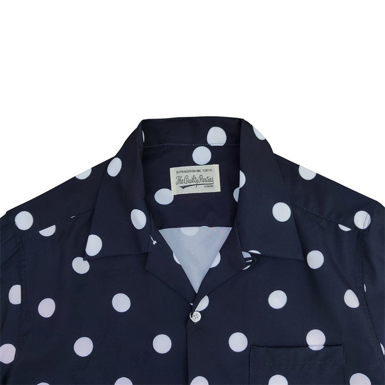 GUILTYPARTIES TIGER Shirts checked striped Hawaiian long-sleeved shirt