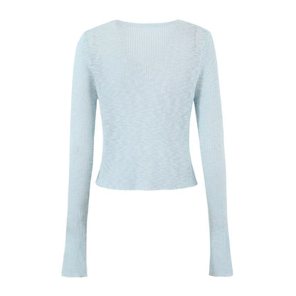 Women Tops Summer Bow Sun Protection Sweater Top