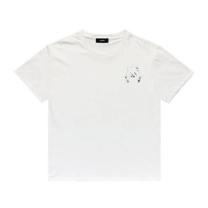 Amiri T Shirt Printed Casual Hip Hop round Neck Short Sleeve T-shirt