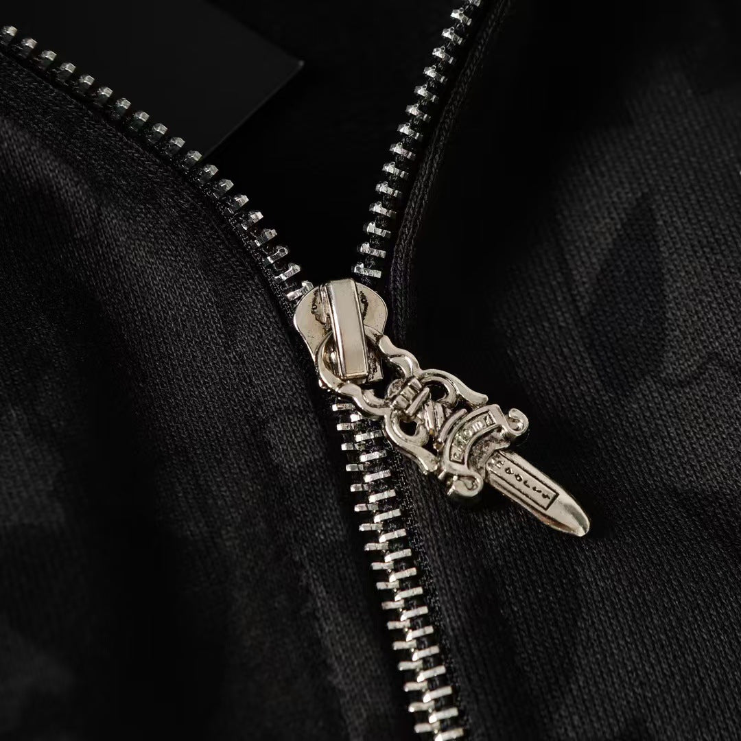 CHH Chrome Heart Hoodie Loren Dark Pattern Ten Raven Hoof Fan Loose Jacket