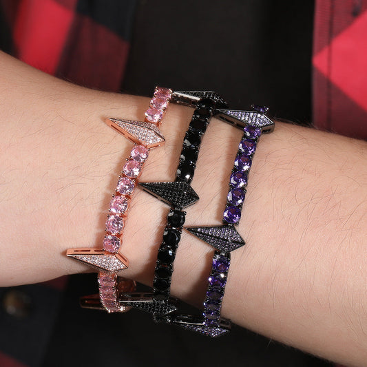 Bracelet Black Panther Bracelet with Diamonds Hip Hop Ins Copper Spectrum St. Valentine's