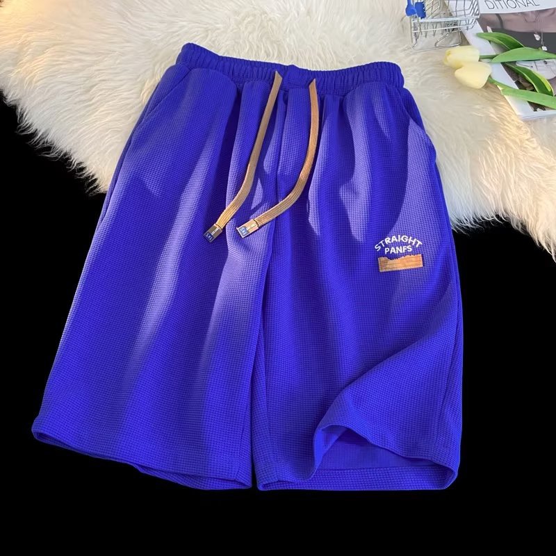 Men Beach Shorts Oversize Summer Loose Casual Waffle
