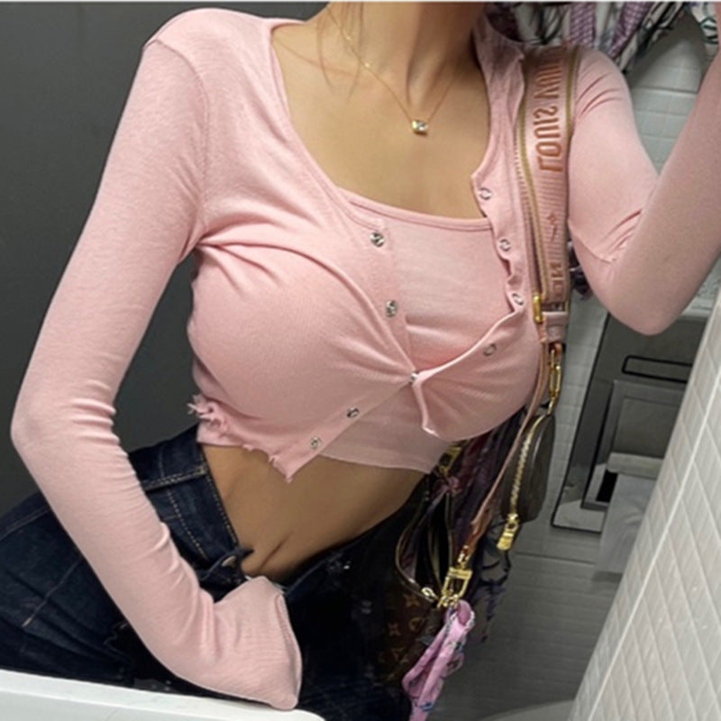 Women Vest Suspenders Suspender Jacket Fashion Two-Piece Suit