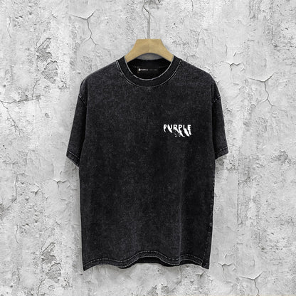 Purple Brand Distressed T Shirts Short Sleeve