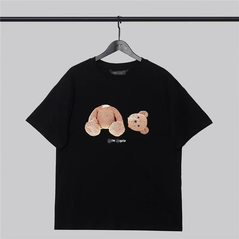 Palm Angle T Shirts Broken Teddy Bear Couple Loose