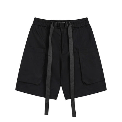 Men Shorts with Belt Tooling Loose Leisure Sports